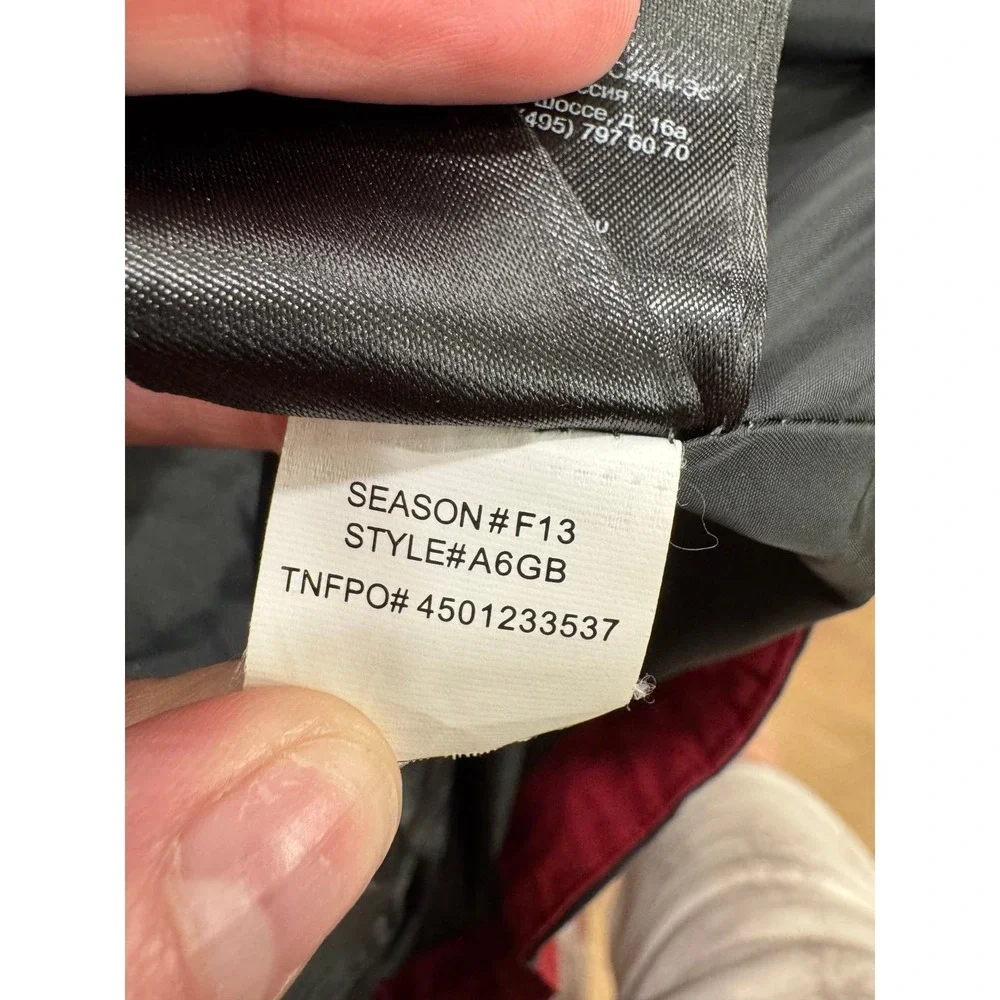 The North Face Men's‎ hyvent red full zip hooded lined heavy coat large